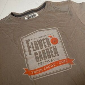 Disney Parks EPCOT Flower & Garden Festival 2017 T-Shirt Large Brown